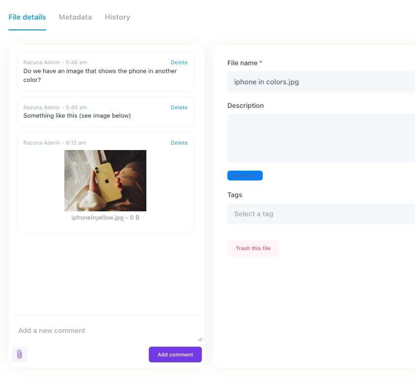 New in Razuna: Interactive feedback for files & a new workspace role