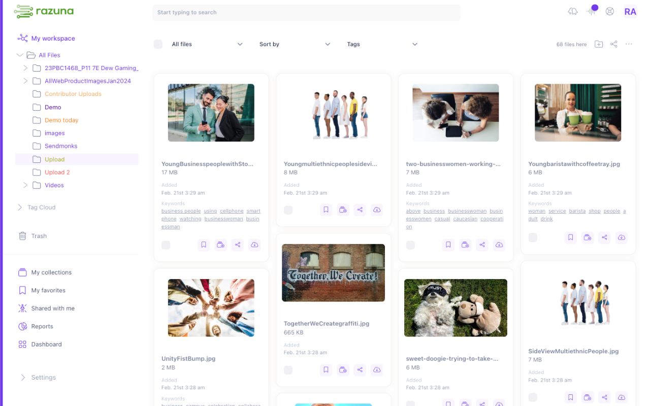 New in Razuna: New Workspace switcher, Co-Admins, and Request access option