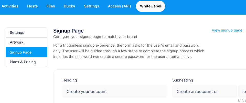 Exciting Update for Our White-Label Customers: Customized Signup Page