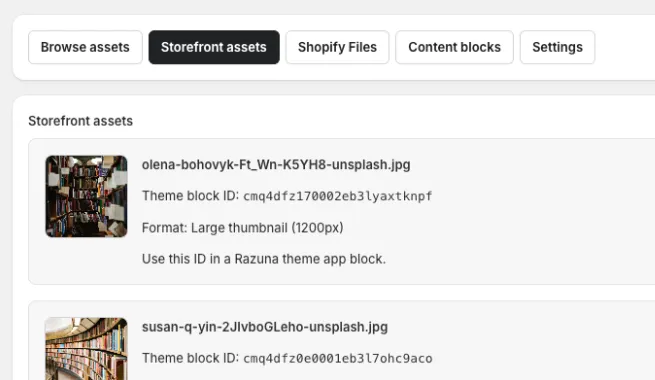 Razuna Shopify media library DAM governance workflow