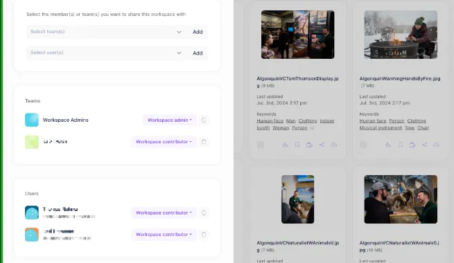 Razuna - users and groups
