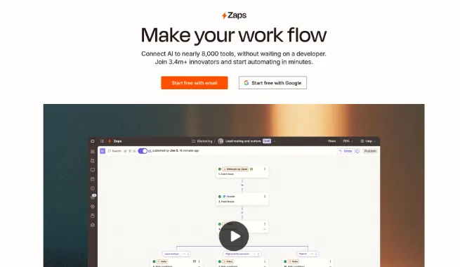Razuna - Zapier integration for automating workflows and connecting with over 8,000 apps