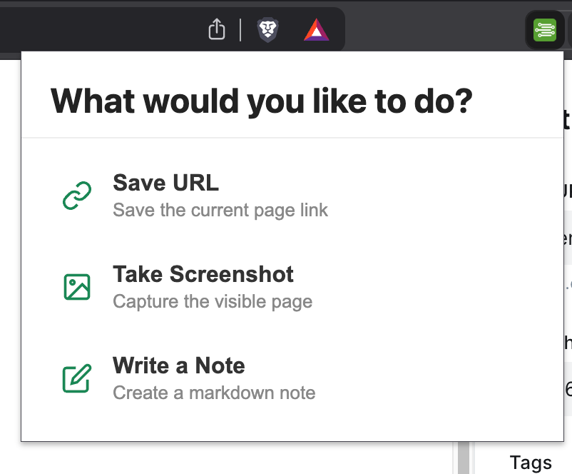 Razuna browser extension new panel